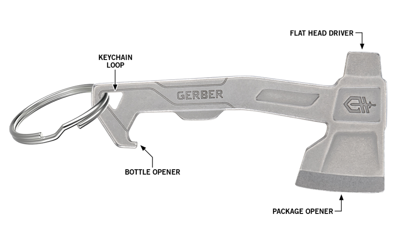 Gerber Hatchet Keychain Tool - Silver-1