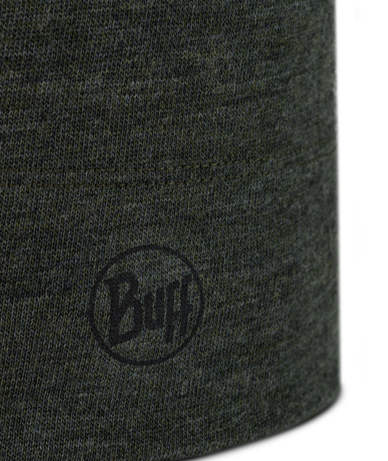 Buff Merino Midweight Beanie Solid Bark-1