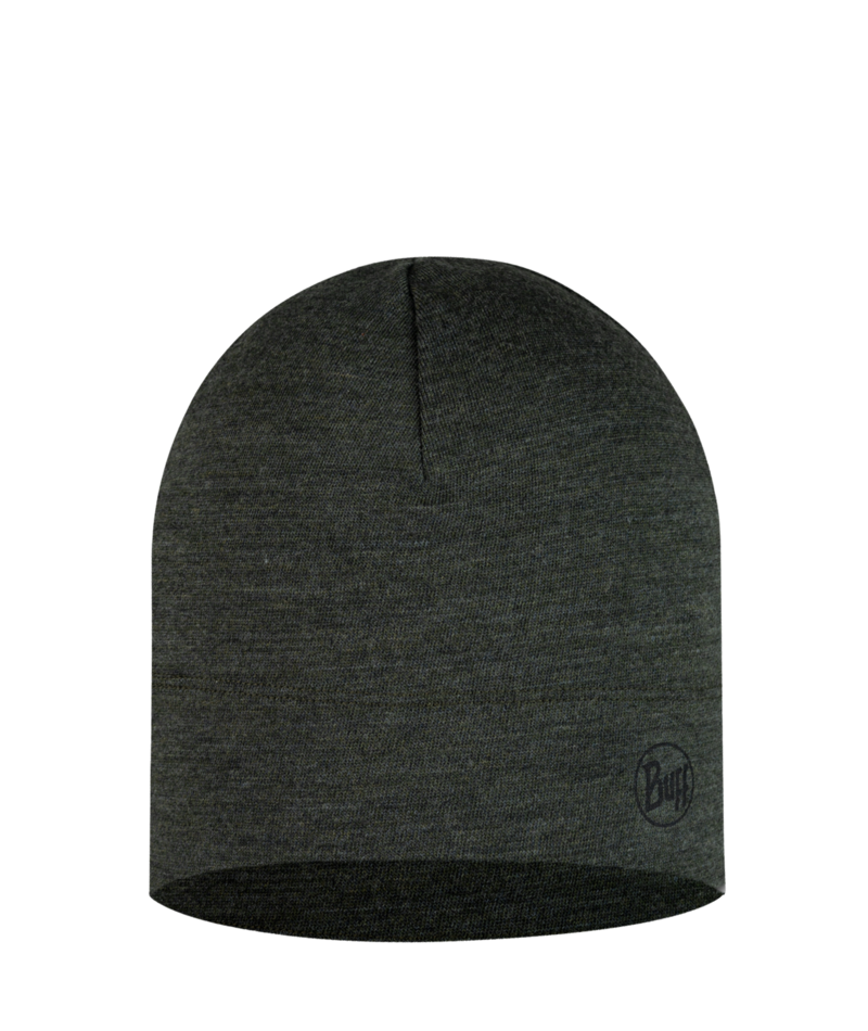 Buff Merino Midweight Beanie Solid Bark-3