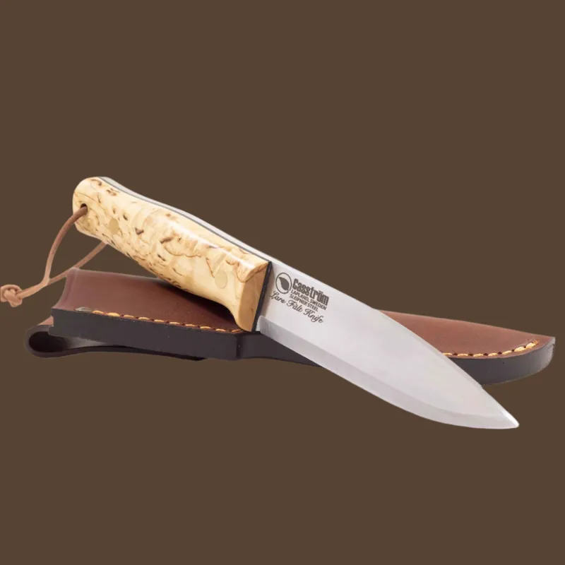 Casstrom Lars Falt Knife - Curly Birch Handle Scandi Grind 