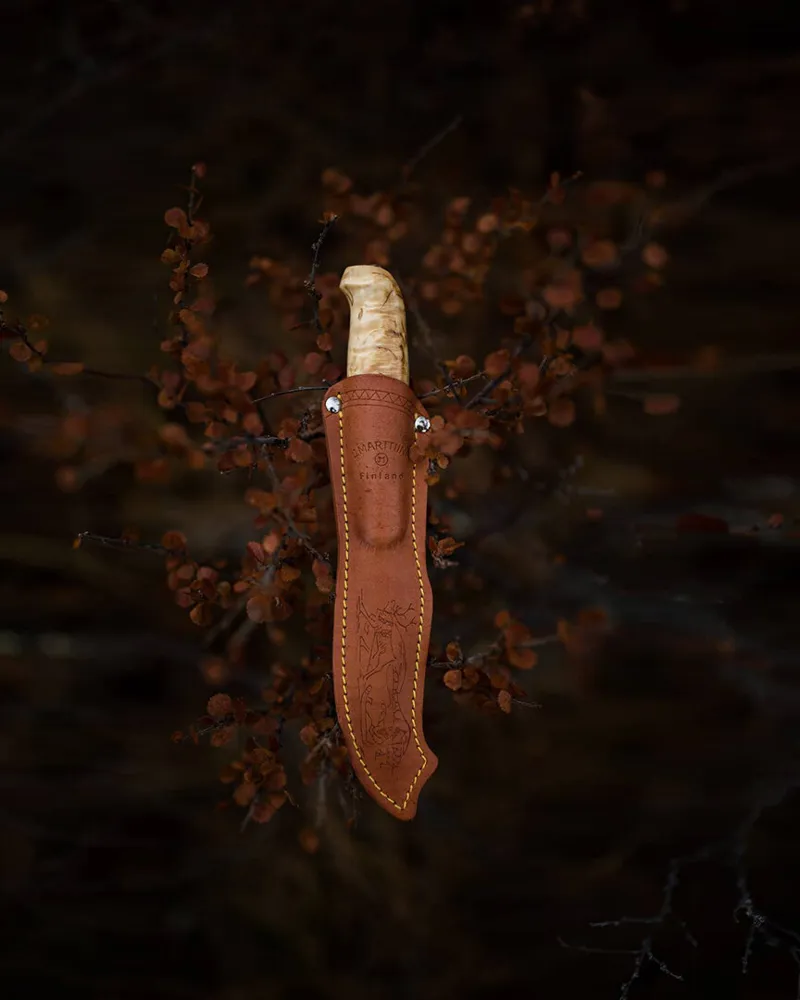 Marttiini Lynx 131 Curly Birch Puukko Knife-3