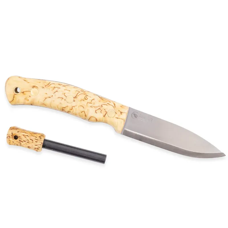 Casstrom No.10 Swedish Forest Knife Curly Birch Carbon Steel with Firesteel-2