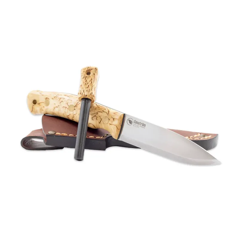 Casstrom No.10 Swedish Forest Knife Curly Birch Carbon Steel with Firesteel