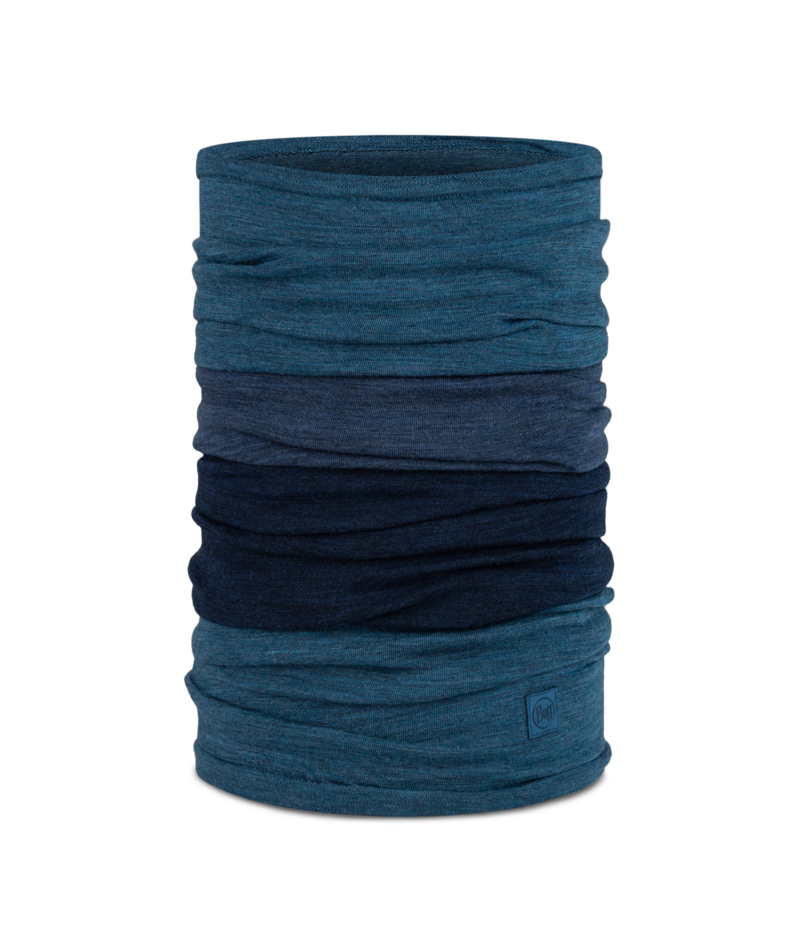 Buff Merino Move Block Adult Denim Blue Neck Warmer