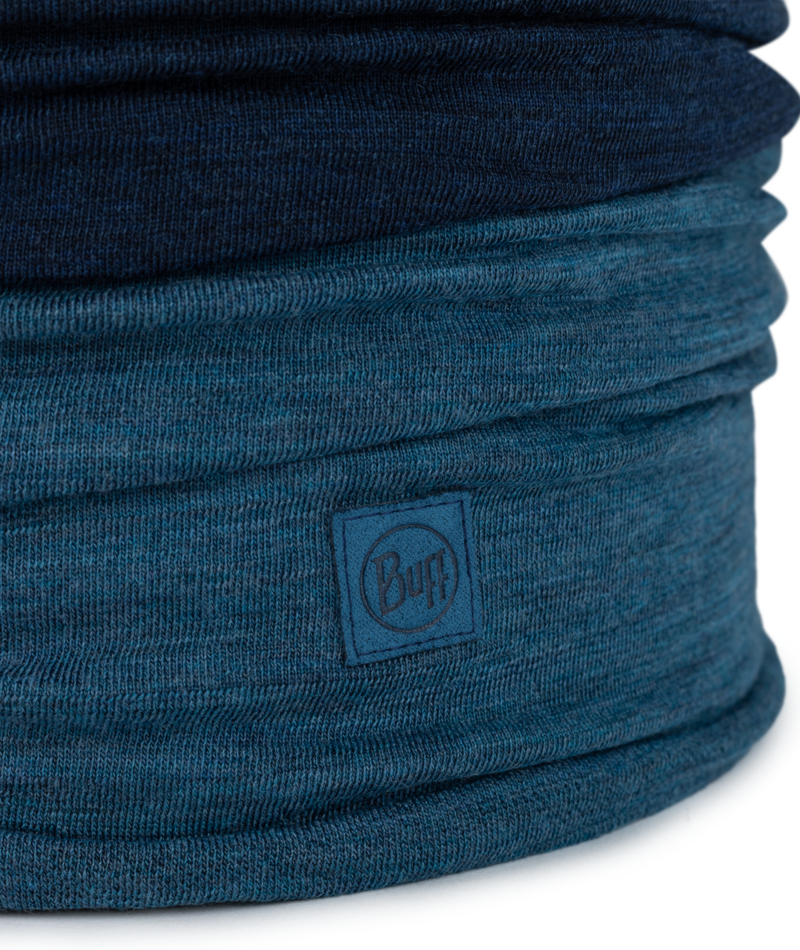 Buff Merino Move Block Adult Denim Blue Neck Warmer-1