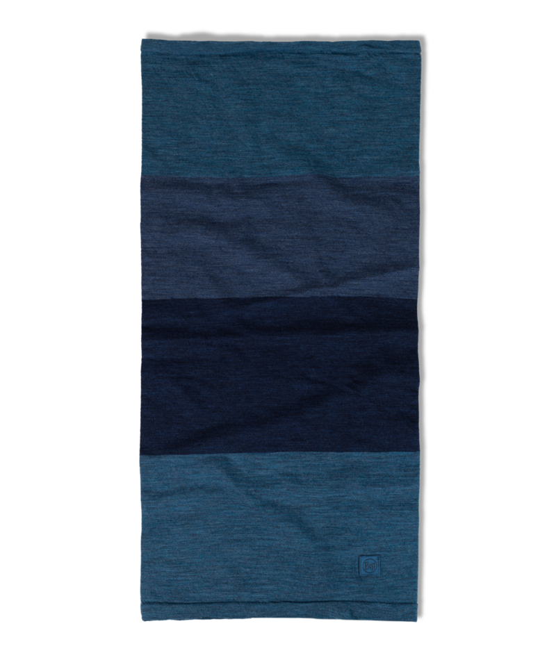 Buff Merino Move Block Adult Denim Blue Neck Warmer-2