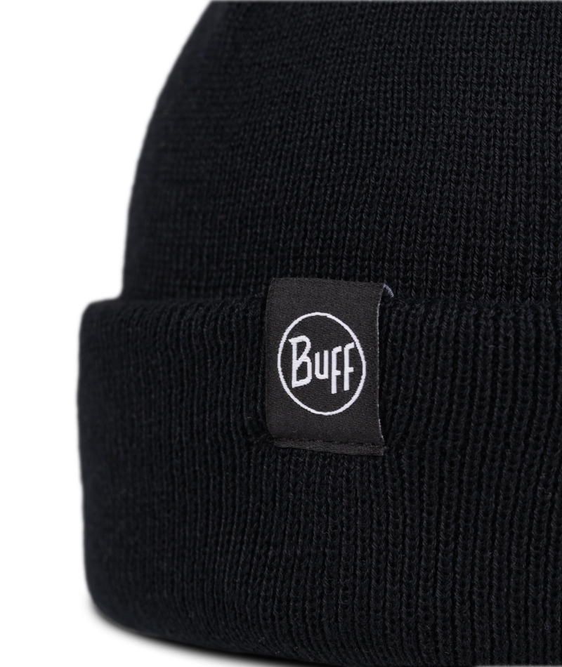 Buff Knitted Beanie Lilon Fisherman B Black-2
