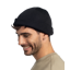 Buff Knitted Beanie Lilon Fisherman B Black