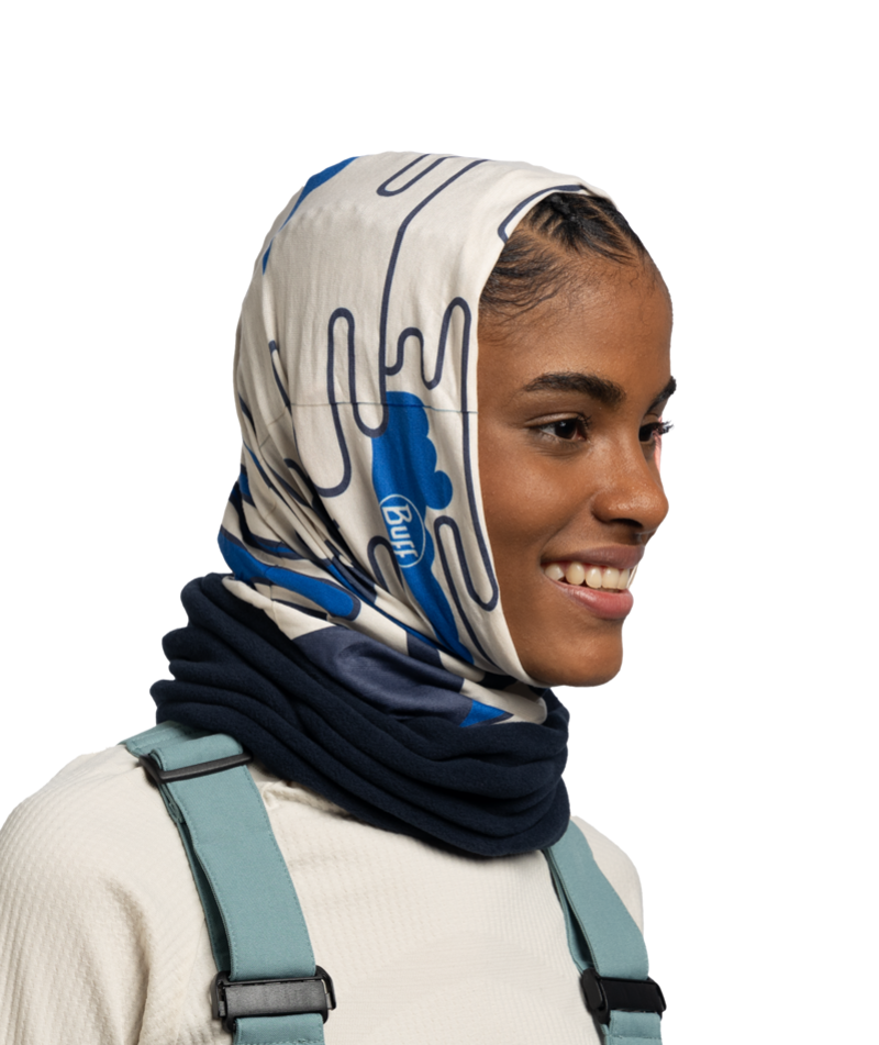 Buff Polar Hirajy Adult Blue Neck Gaiter Snood Balaclava Combo-2