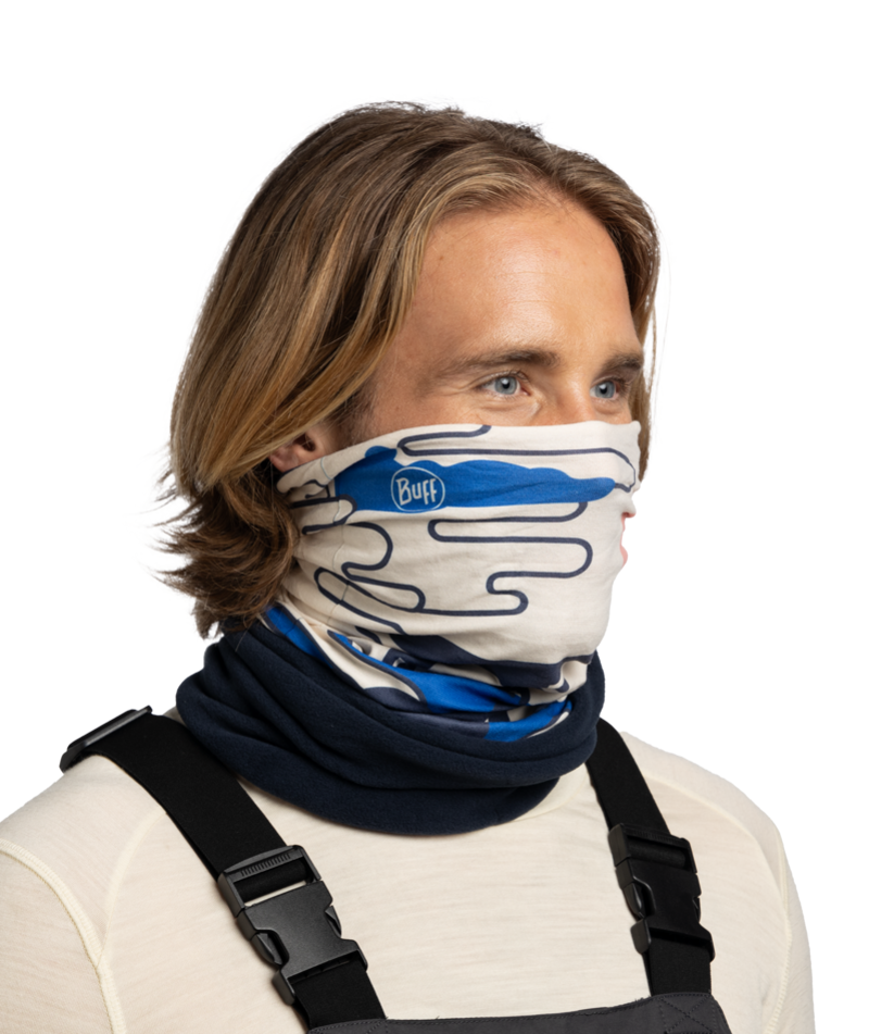 Buff Polar Hirajy Adult Blue Neck Gaiter Snood Balaclava Combo-4