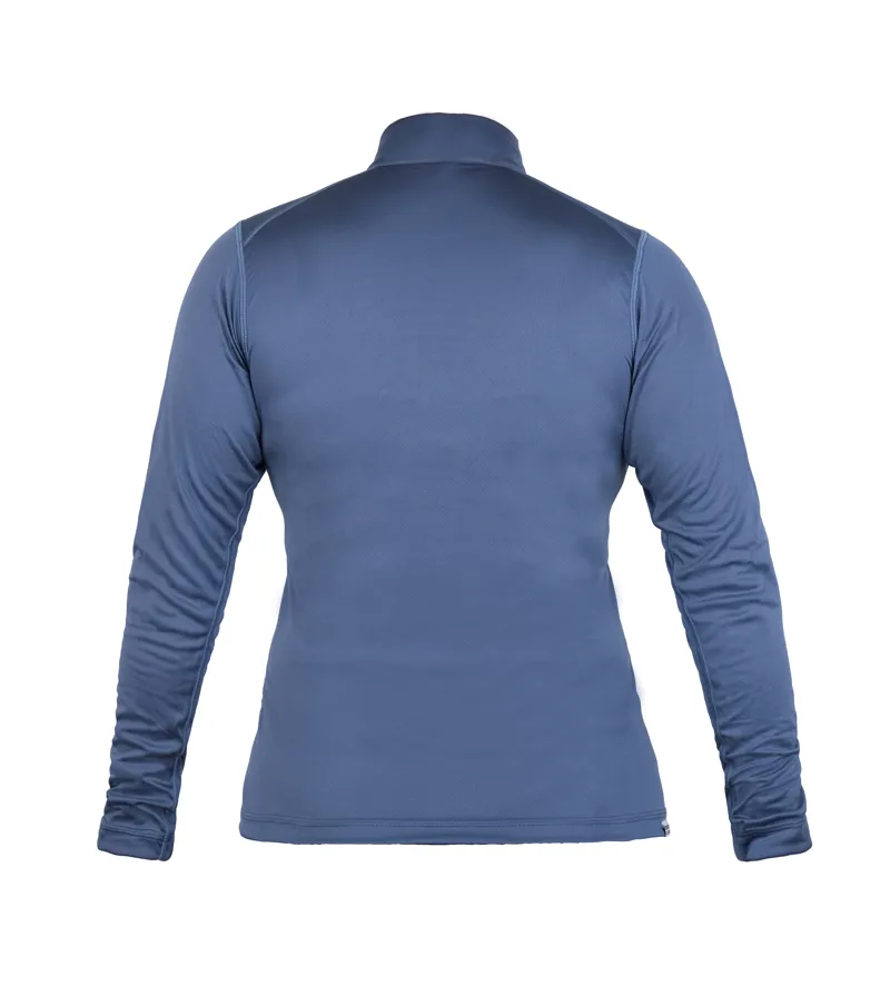 Paramo Womens Cambia Zip Neck Baselayer Indigo Blue-2