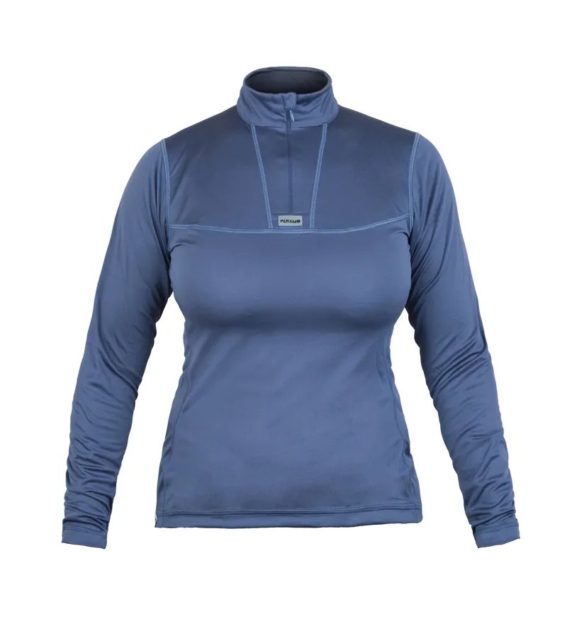 Paramo Womens Cambia Zip Neck Baselayer Indigo Blue