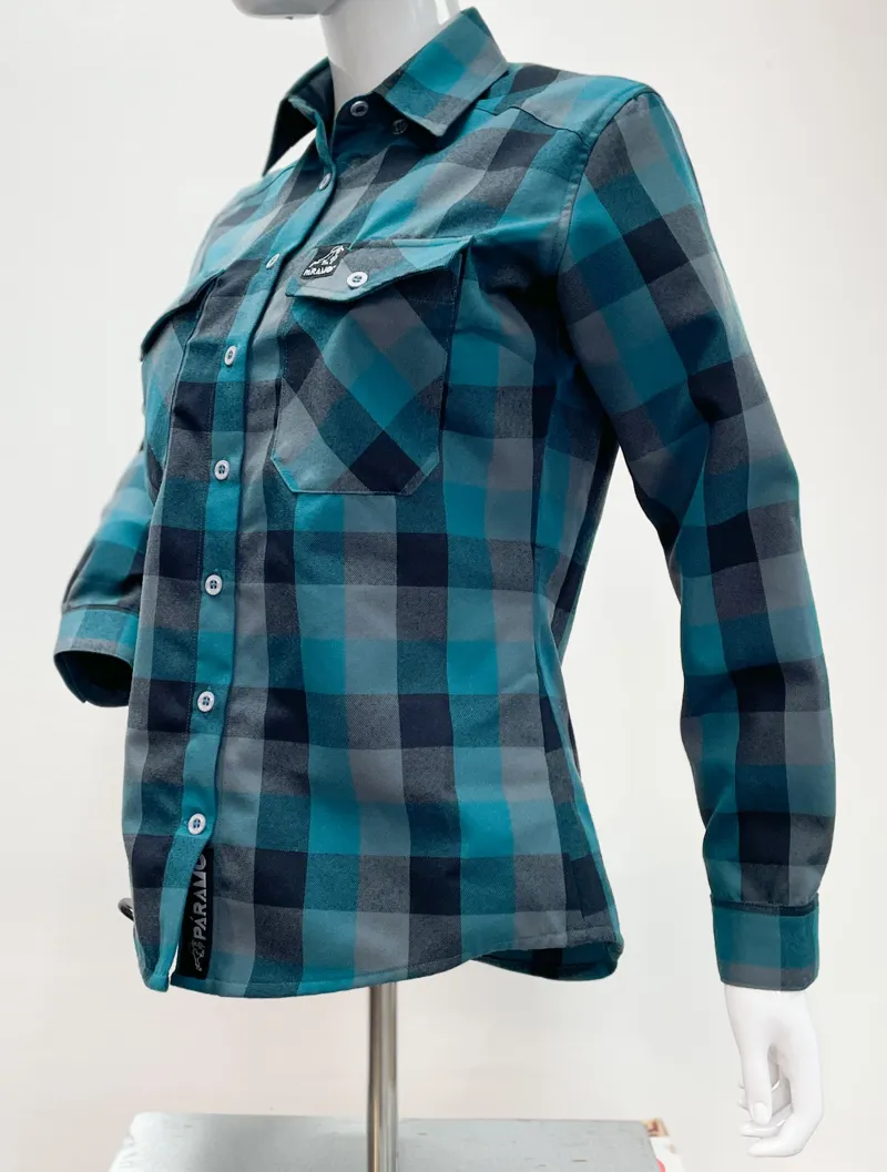 Paramo Women's Katla Long Sleeved Shirt - Spruce Gingham Check-2