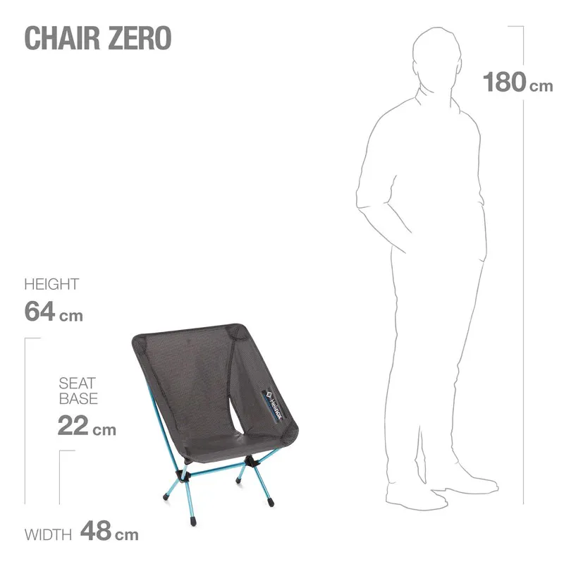 Helinox Chair Zero - Super Lightweight Backpacking Camp Chair in Black-2
