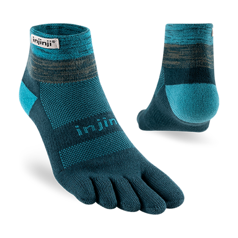 Injinji Trail Midweight Mini-Crew Toe socks - Midnight