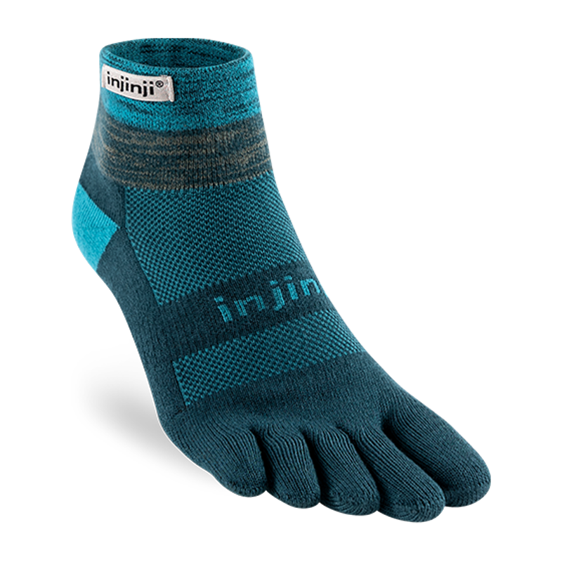 Injinji Trail Midweight Mini-Crew Toe socks - Midnight-1