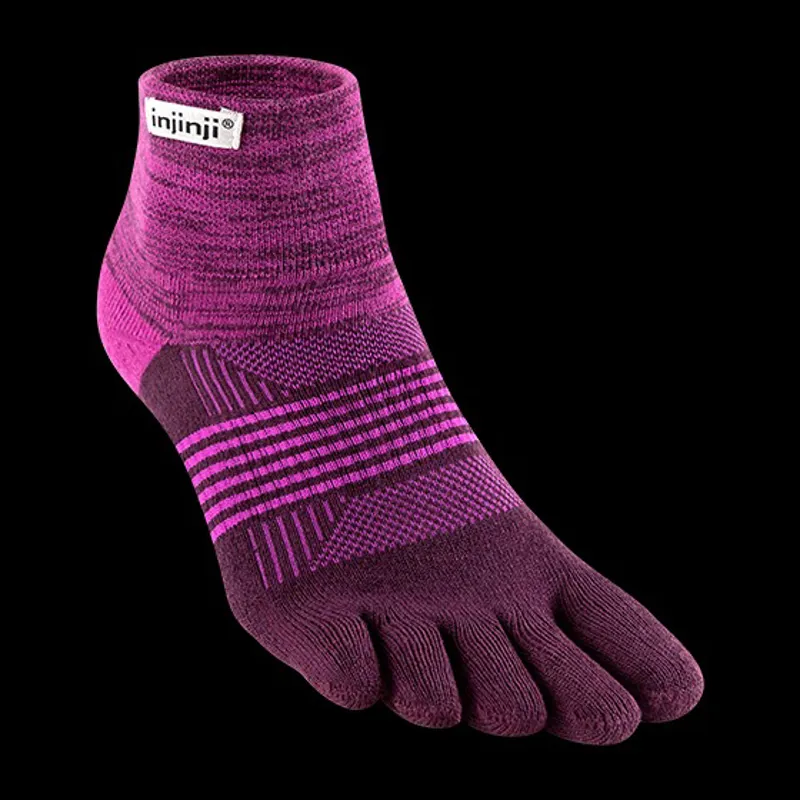 Injinji Womens Trail Midweight Mini crew Toe socks - Violet