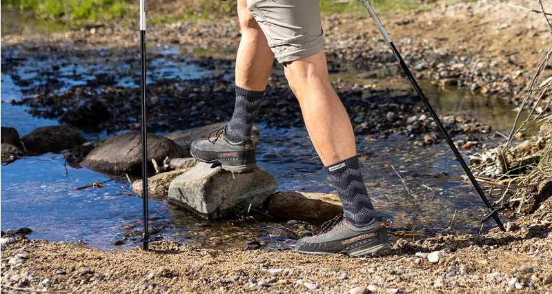 Injinji Outdoor Midweight Merino Crew Toe Socks - Slate Grey-2