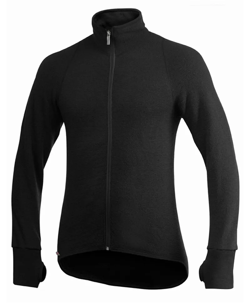 Woolpower 400 Unisex Merino Full Zip Midlayer Jacket - Black