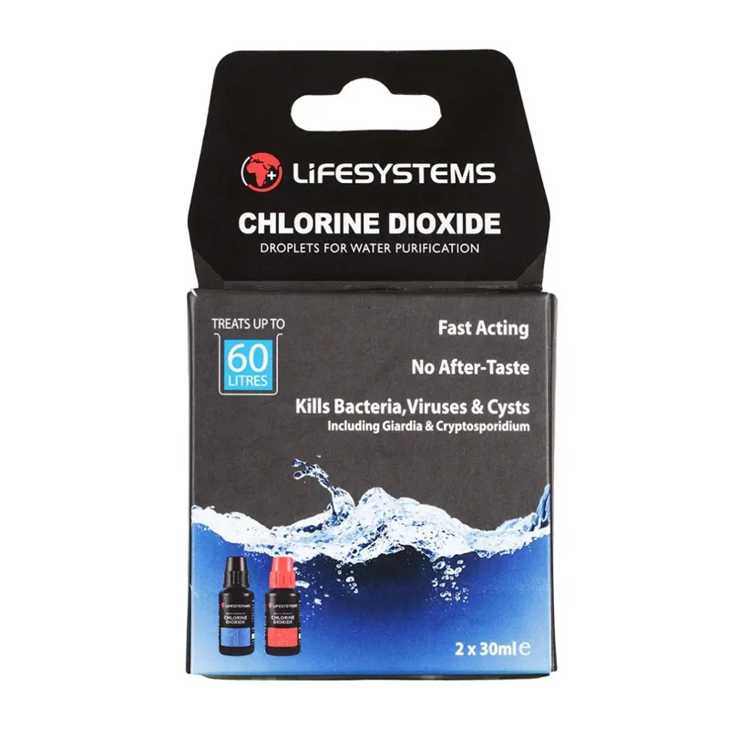 Lifesystems Chlorine Dioxide high strength Water Purification Droplet Set-3