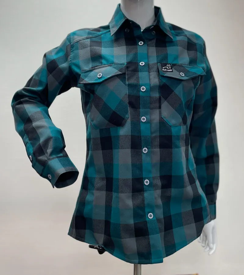 Paramo Women's Katla Long Sleeved Shirt - Spruce Gingham Check