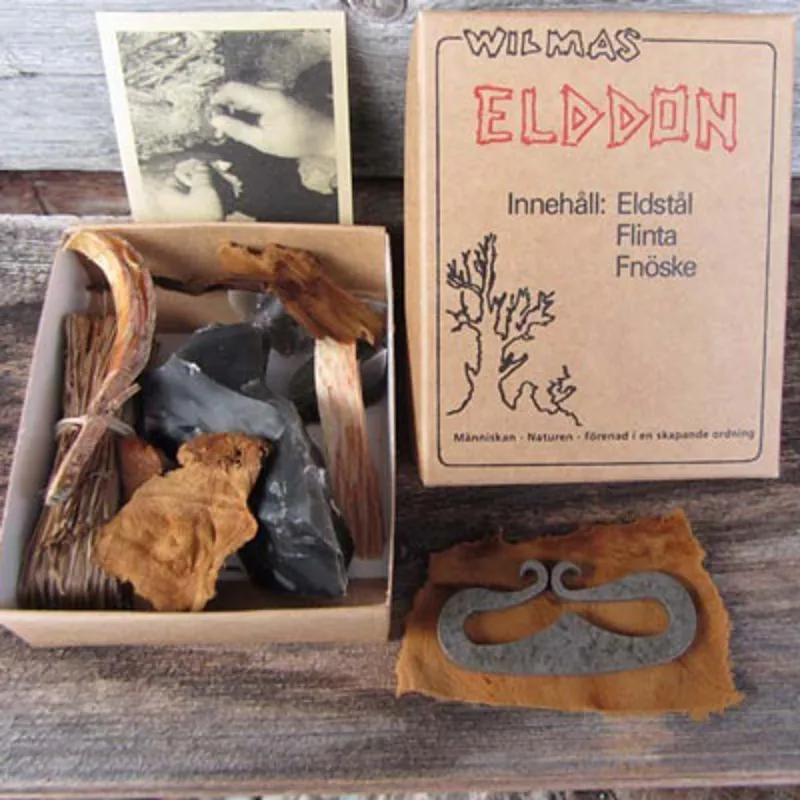 Wilmas Traditional Tinder Kit in a printed cardboard box