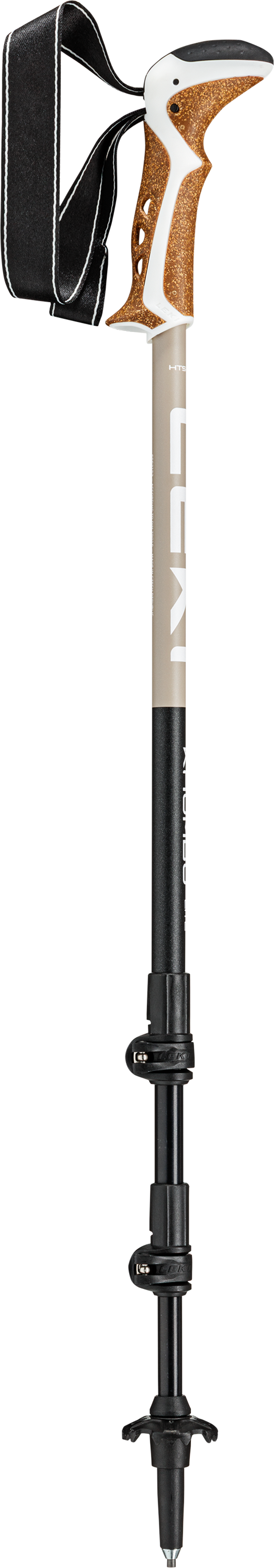 LEKI Unisex Khumbu Lite Compact Trekking Pole Pair  - Pale Clay Light Black White-1