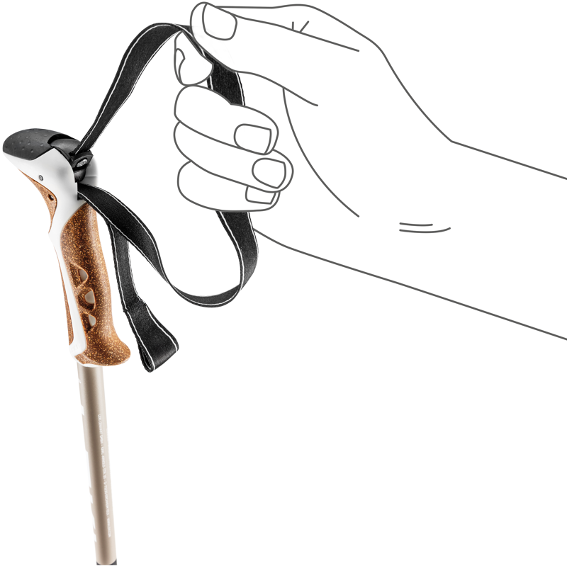 LEKI Unisex Khumbu Lite Compact Trekking Pole Pair  - Pale Clay Light Black White-3