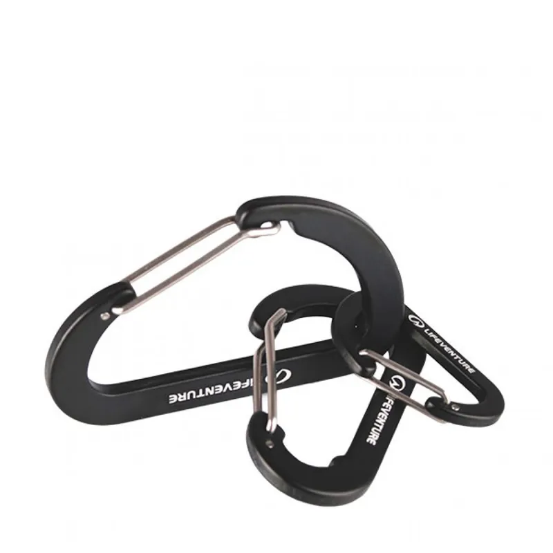 Lifeventure Karabiners wiregate pack of 3 