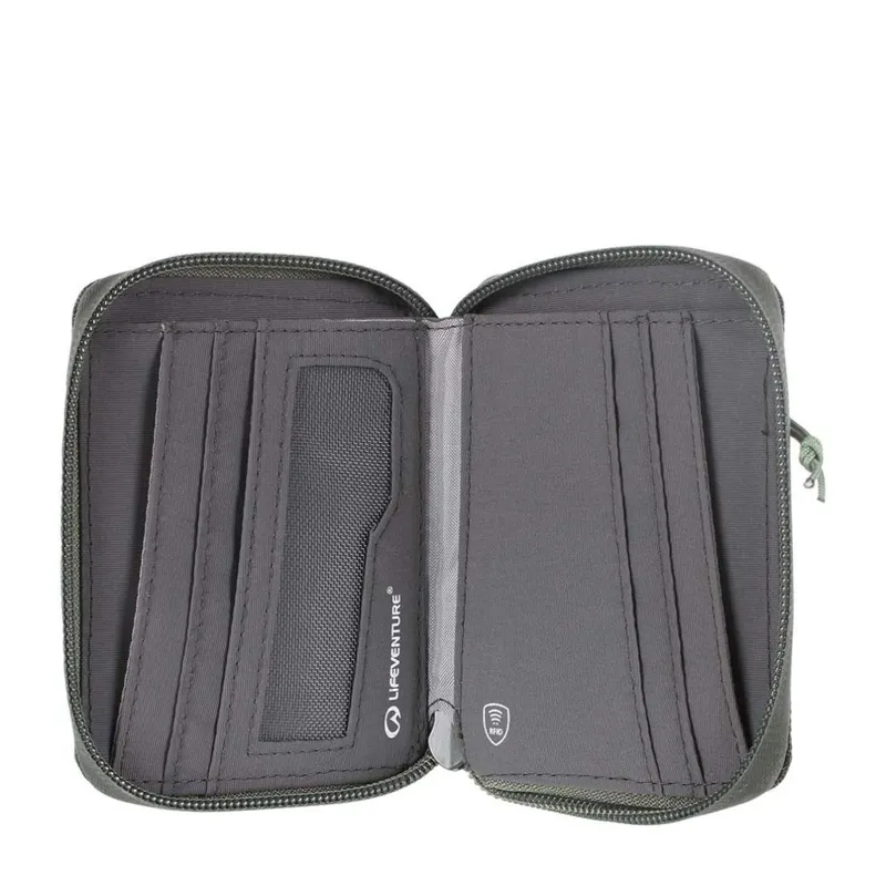 Lifeventure Recycled RFiD Bi-Fold Wallet - Olive-3