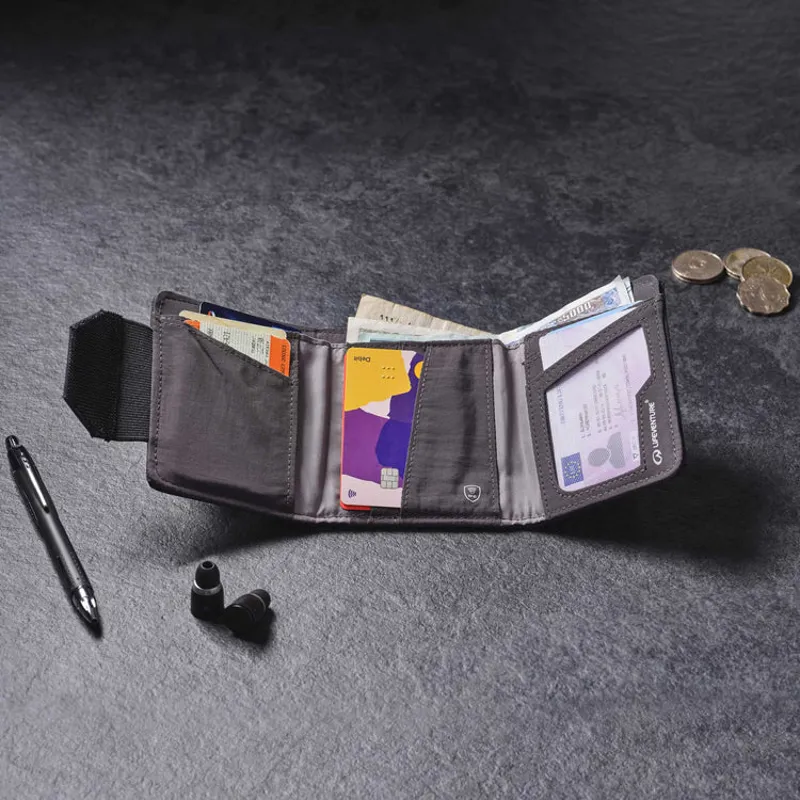 Lifeventure RFiD Recycled Wallet - Navy Blue-5