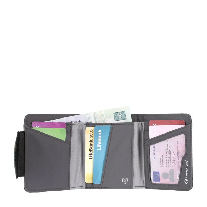 Lifeventure RFiD Recycled Wallet - Navy Blue-2