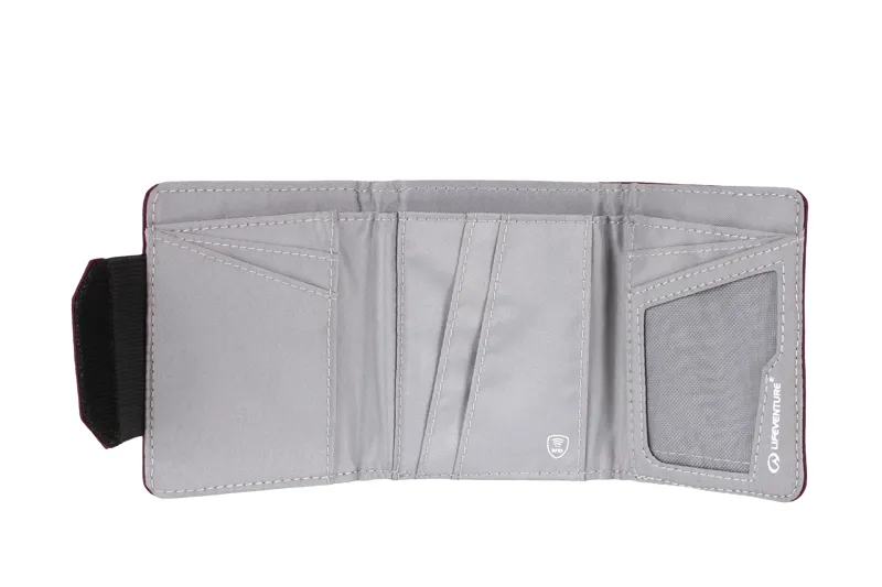 Lifeventure RFiD Recycled Fabric Wallet - Plum-2