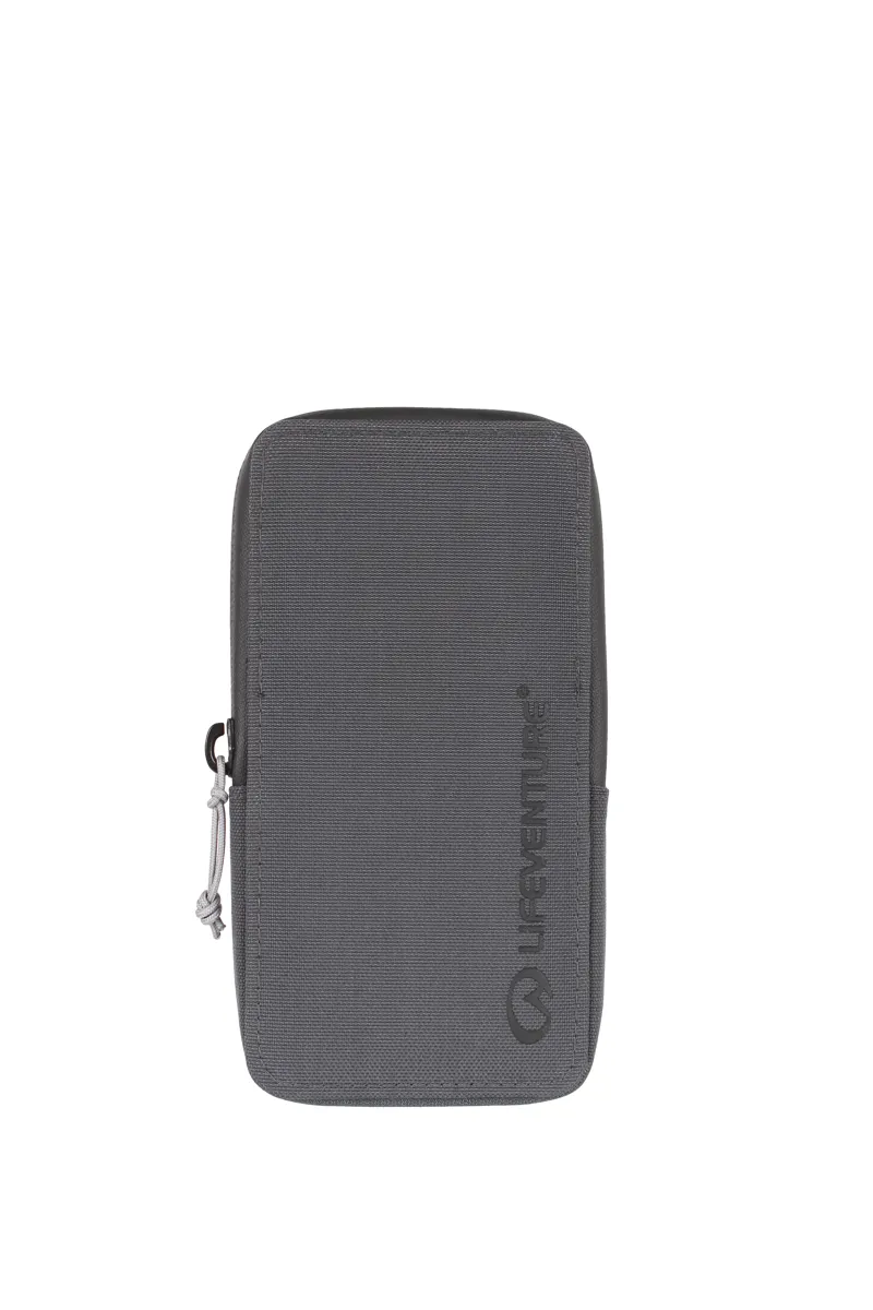 Lifeventure RFiD Recycled Phone and Card Wallet - Dark Grey