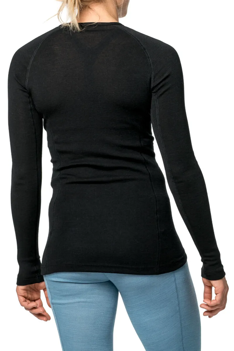 Woolpower LITE Unisex Crewneck Long Sleeve Merino Baselayer - Black-3