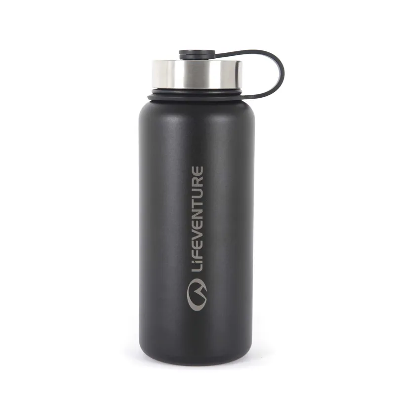 Lifeventure Stainless Steel Vacuum Flask 1 Litre - Black