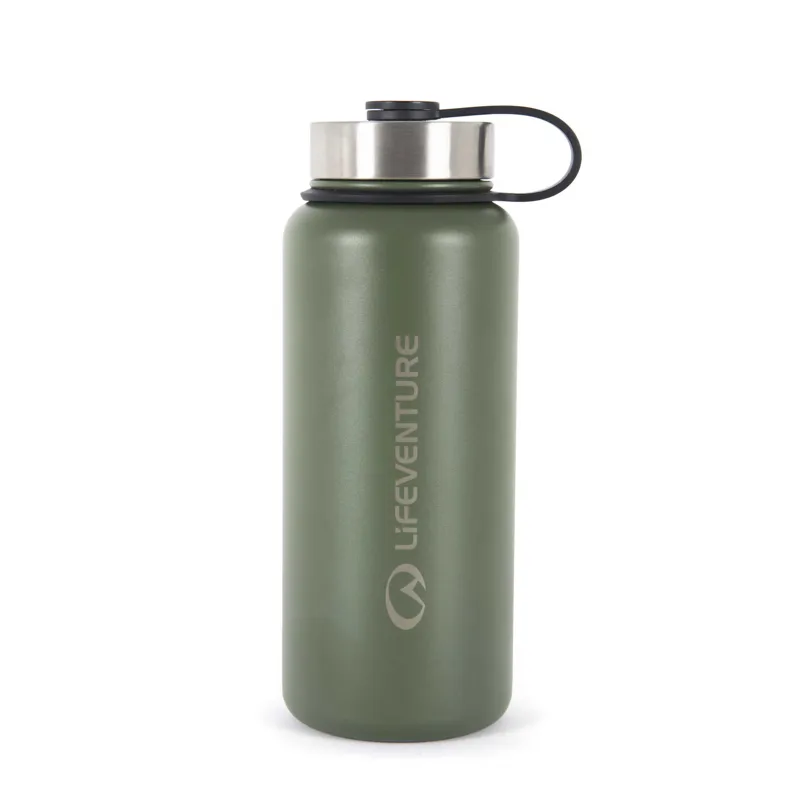 Lifeventure Stainless Steel Vacuum Flask 1 Litre - Khaki