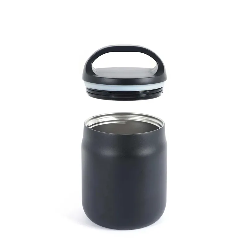 Lifeventure Vacuum Food Flask - 600ml - Black-1