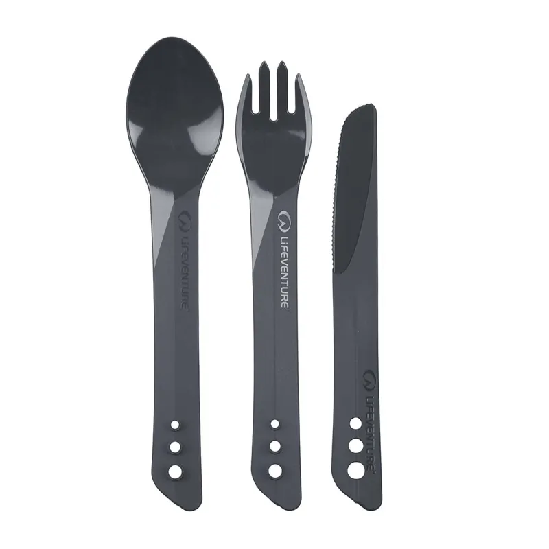 Lifeventure Ellipse Cutlery Set - Graphite