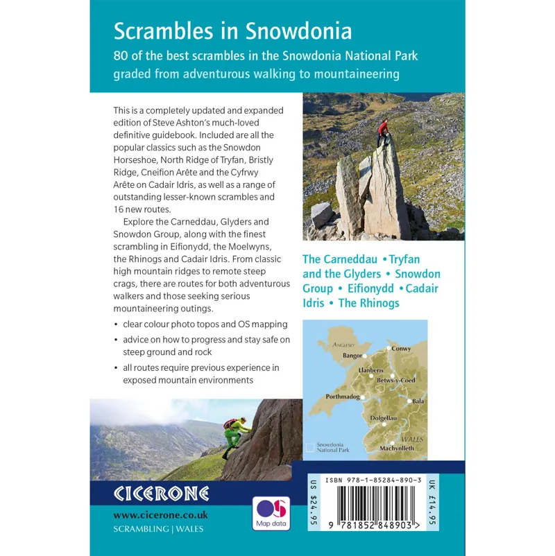 Scrambles in Snowdonia - 80 of the best routes - Steve Ashton 4th Edition - Cicerone-1