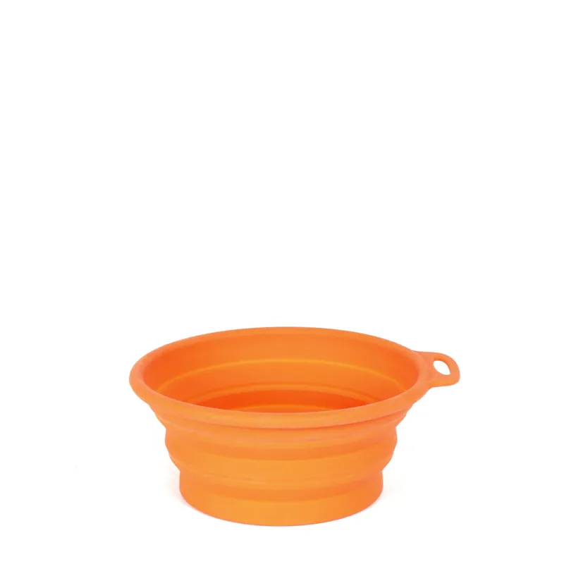 Mountain Paws - Collapsible Silicone Dog Bowl - Orange
