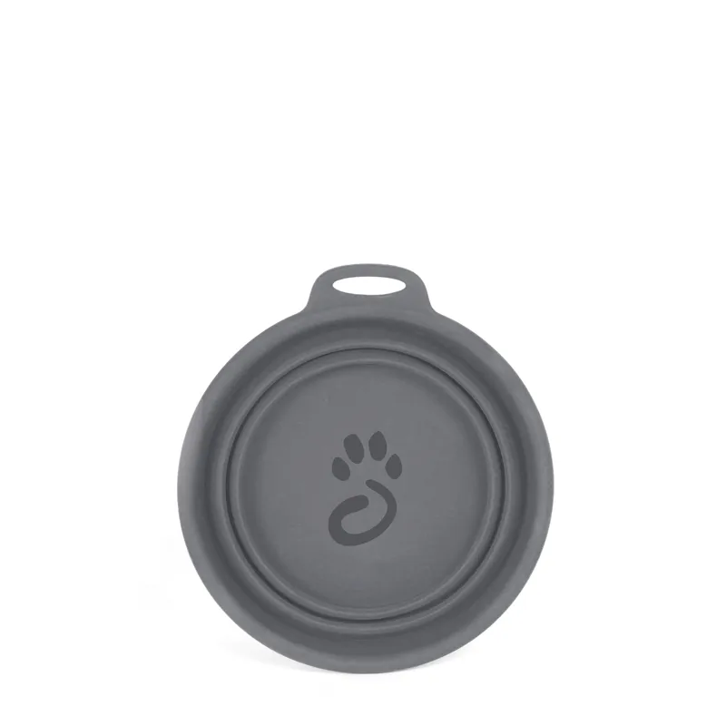 Mountain Paws - Collapsible Silicone Dog Bowl - Grey-4