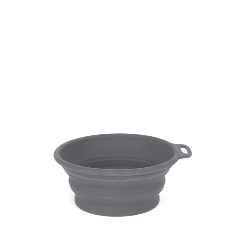 Mountain Paws - Collapsible Silicone Dog Bowl - Grey