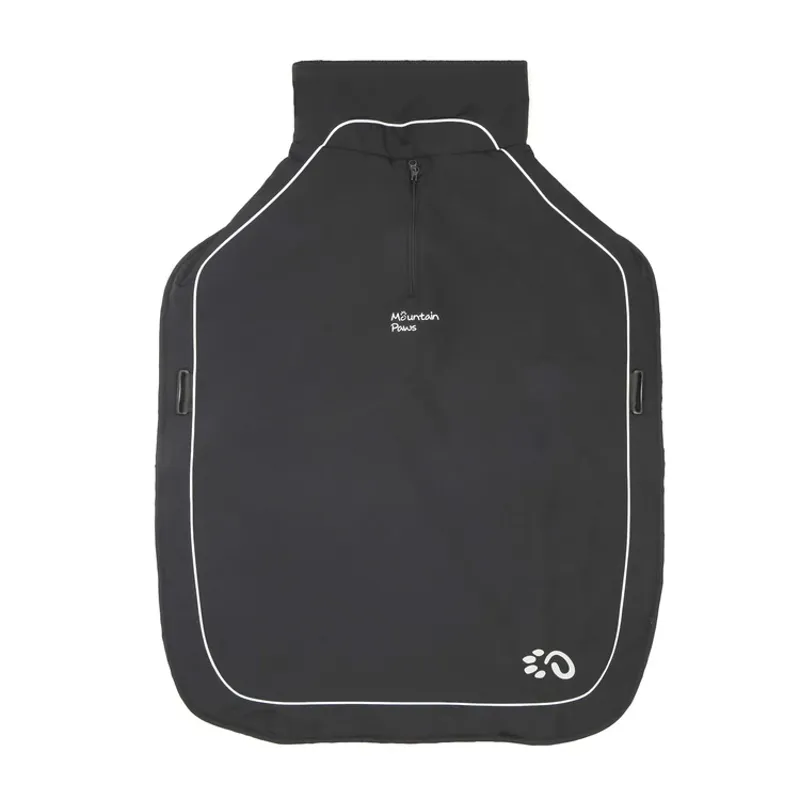 Mountain Paws Fleece Lined Dog Raincoat - Black-3