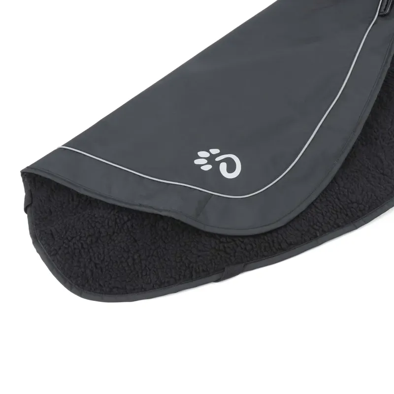 Mountain Paws Fleece Lined Dog Raincoat - Black-5