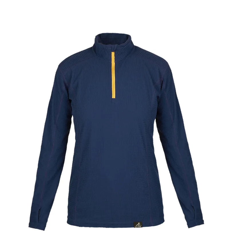 Paramo Womens Grid Technic Athletic Baselayer Top - Midnight Gold Zips