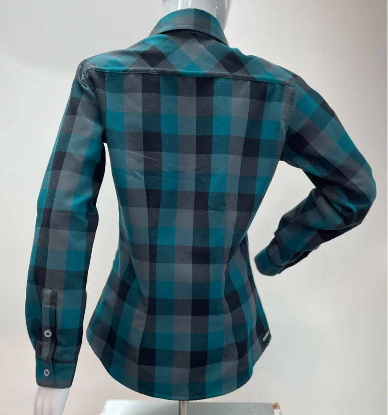 Paramo Women's Katla Long Sleeved Shirt - Spruce Gingham Check-1