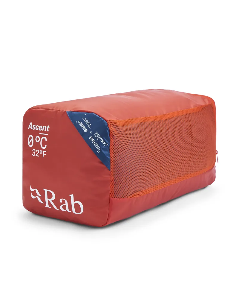 Rab Ascent 0C / 32F Sleeping Bag Tempest Blue/Maya Blue REG-5