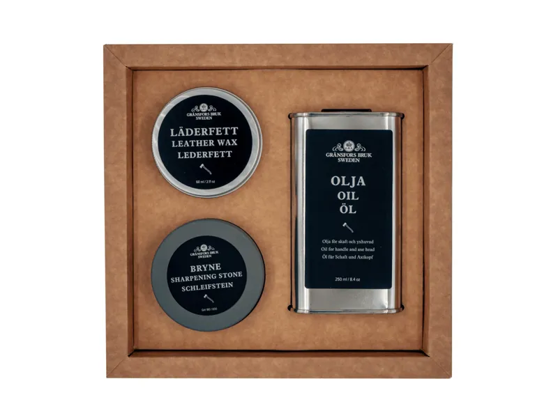 Gransfors Axe Care Kit - Oil - Wax - Stone