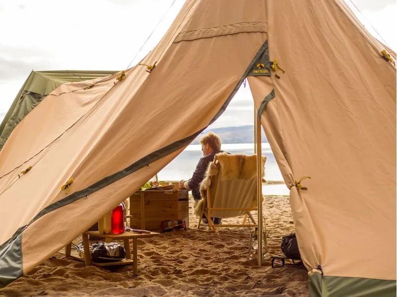 Tentipi SafirFlex 9 Tipi Tent with Open up Sides-5